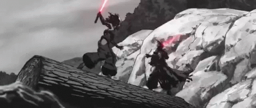Samurai Fight Star Wars Visions GIF