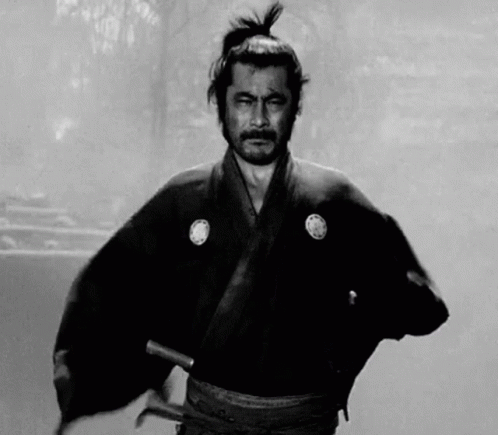 Samurai Holding Sword