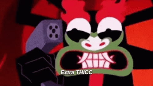 Samurai Jack Cartoon Holding Gun and Screaming