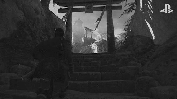 Samurai Man Walking GIF