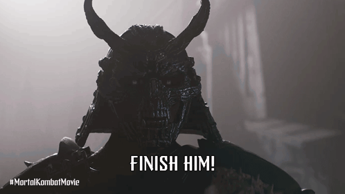 Samurai Statue With Finish Him