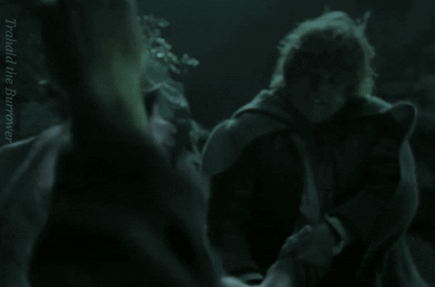 Samwise Gamgee Slapped By Gollum GIF