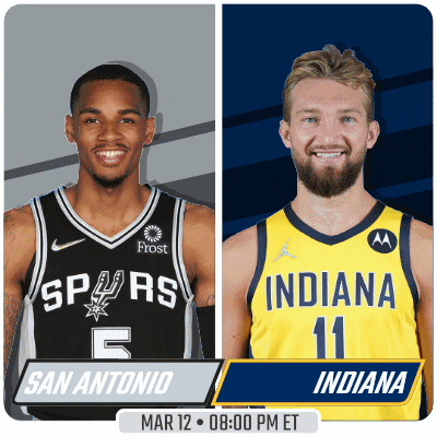 San Antonio Spurs And Indiana Pacers Basketball Players GIF