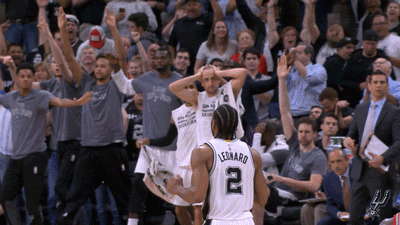 San Antonio Spurs Players Shocked Reaction GIF