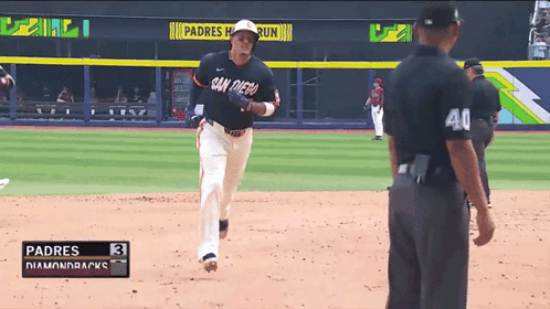 San Diego Baseball Player Running