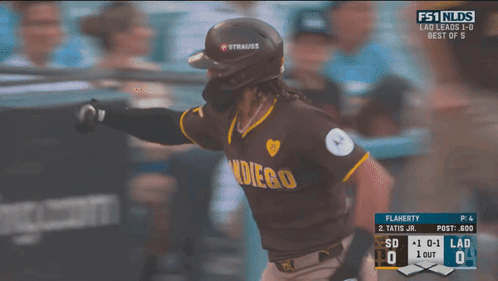San Diego Padres Baseball Player Running