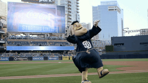 San Diego Padres Mascot Standing