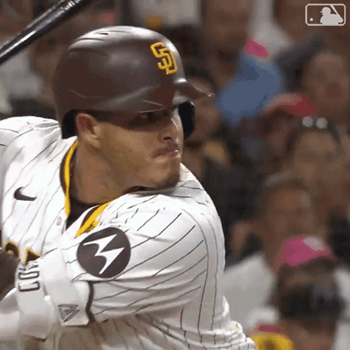 San Diego Padres Player Swinging at Pitch