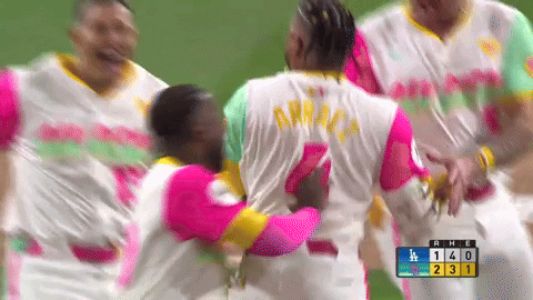 San Diego Padres Team Jumping Celebration GIF