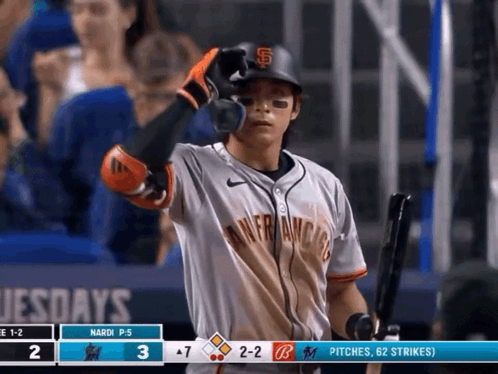 San Francisco Giants Baseball Player Holding Bat