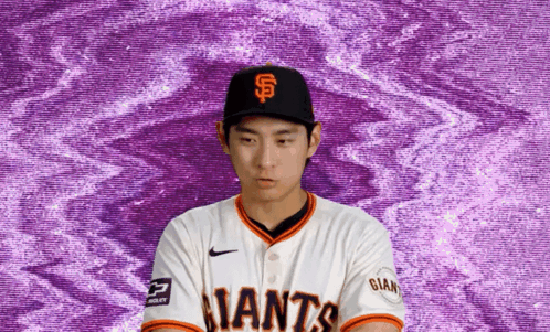 San Francisco Giants Baseball Player Looking Down
