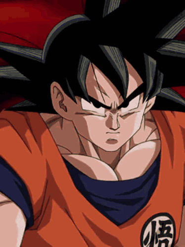 San Goku Battles With Spirit Bomb GIF