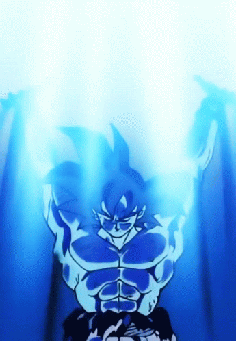 San Goku Holding On To Spirit Bomb GIF