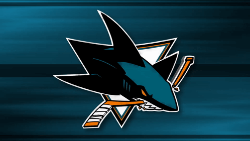San Jose Sharks Logo Shark Holding Hockey Stick