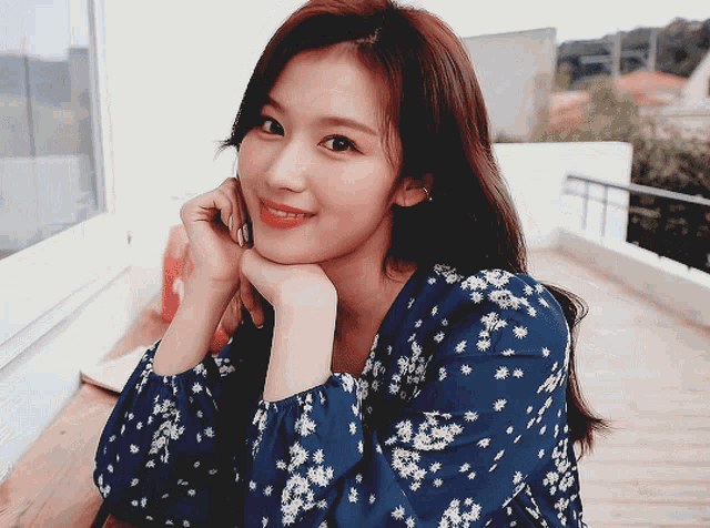 Sana Cute Mwah Flying Kiss GIF