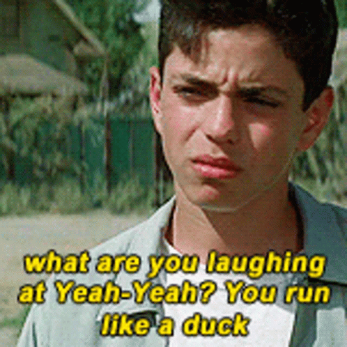 Sandlot Benny Yeah You Run Like A Duck GIF