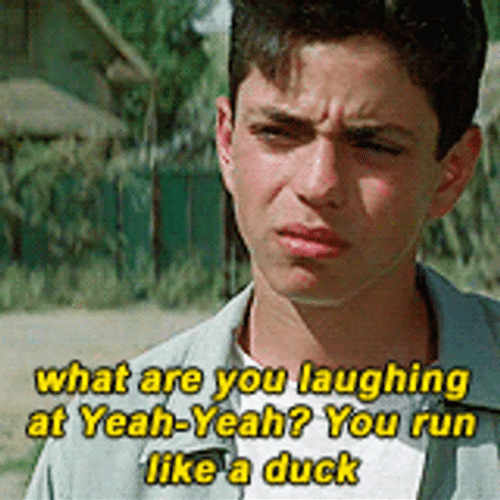 Sandlot Benny Yeah You Run Like A Duck GIF