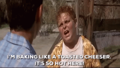 Sandlot Ham Poter It's So Hot Here GIF