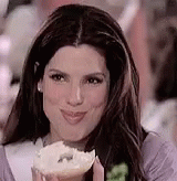 Sandra Bullock Eating Bagel GIF