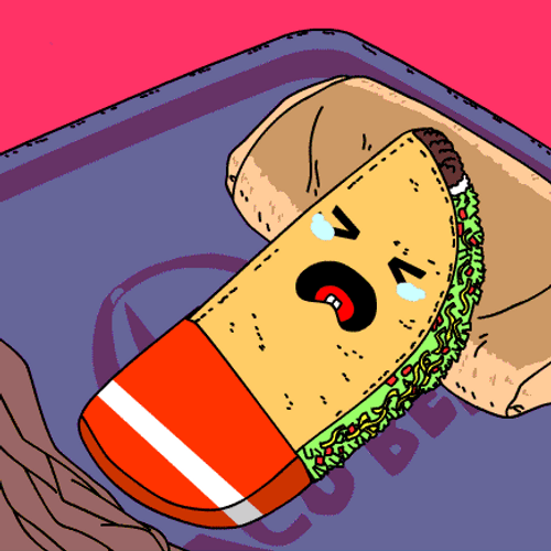 Sandwich Crying Emoji Sucking Hot Sauce GIF