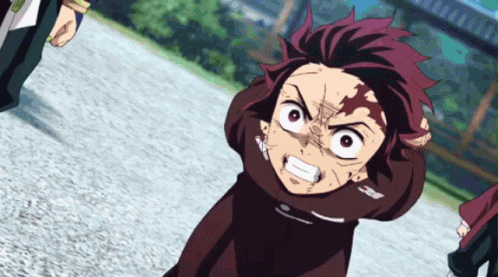 Sanemi Hard Training For Tanjiro Kamado GIF