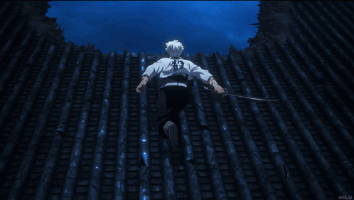 Sanemi Leaping In To The City GIF