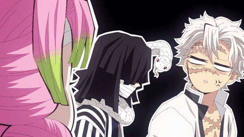 Sanemi Looking At Obanai Iguro GIF