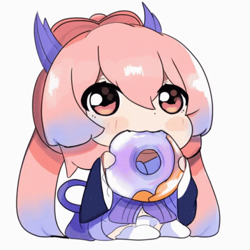 Sangonomiya Kokomi Chibi Time To Make The Donuts GIF