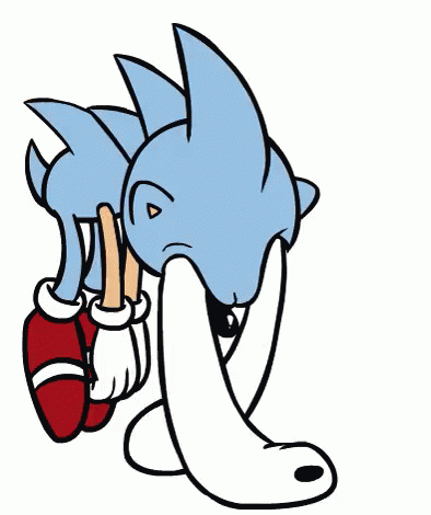 Sanic Running With Eyes GIF