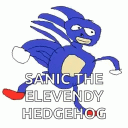 Sanic The Elevendy Hedgehog GIF