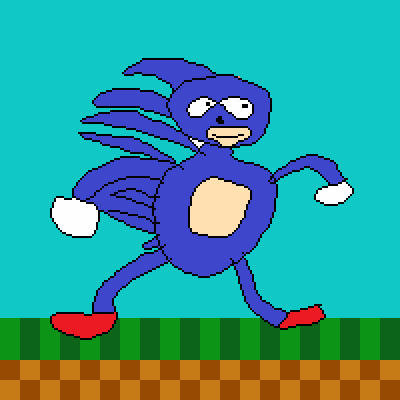 Sanic Walking Slowly GIF