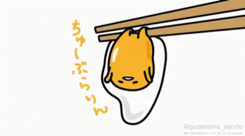 Sanrio Gudetama Egg Hanging GIF