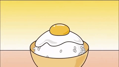 Sanrio Gudetama Rice Bowl GIF