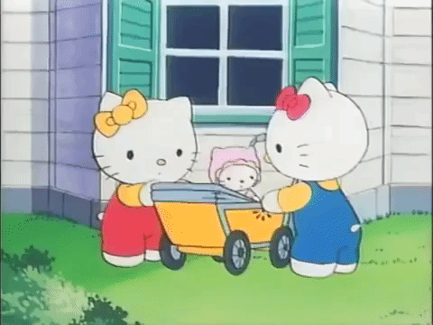 Sanrio Hello Kitty Babysitting GIF