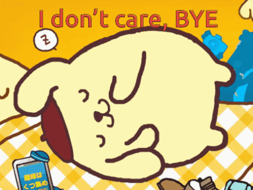 Sanrio Pompompurin Dont Care GIF