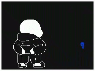 Sans From Undertale Next To Blue Glowing Object GIF
