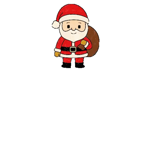 Santa Carrying Gift Bag