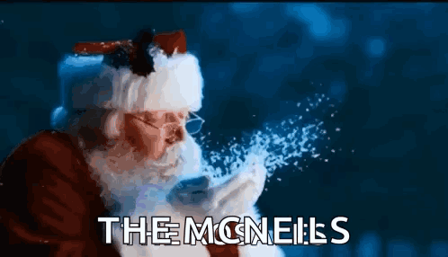 Santa Claus Blowing Snow the McNeils
