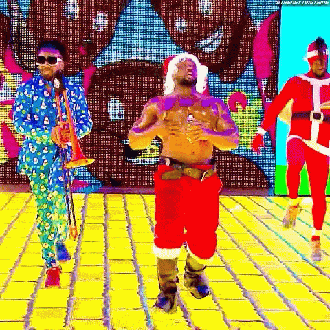 Santa Claus Dancing On Stage GIF