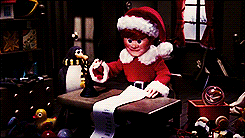 Santa Claus Doll Writing GIF