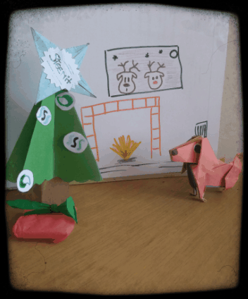 Santa Claus Origami GIF