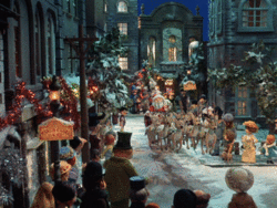 Santa Claus Passing Village GIF