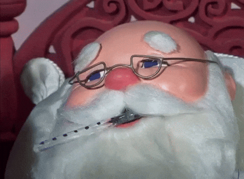 Santa Claus Taking Medicine GIF