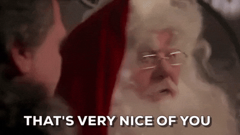 Santa Claus Thats Very Nice Of You Emotional GIF
