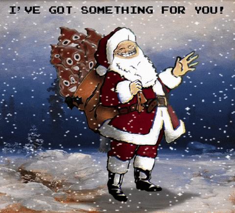 Santa Claus Troll Face Meme GIF