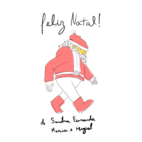 Santa Claus Walking Feliz Natal GIF