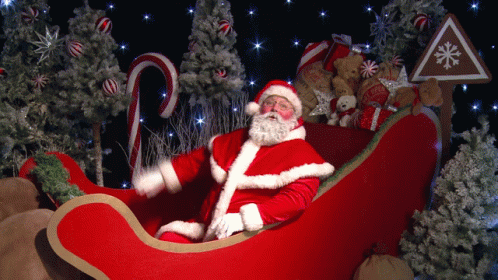 Santa Claus Waving Noel GIF