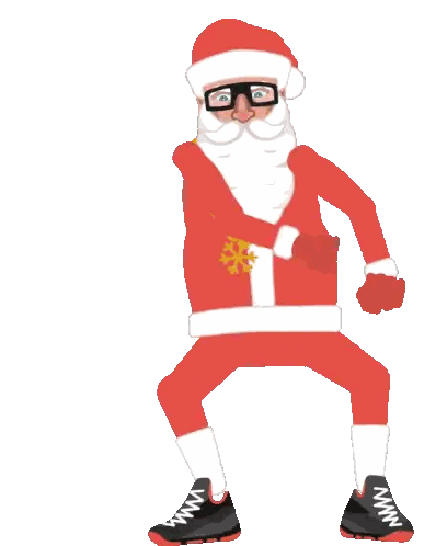 Santa Claus Wearing Glasses and Chain