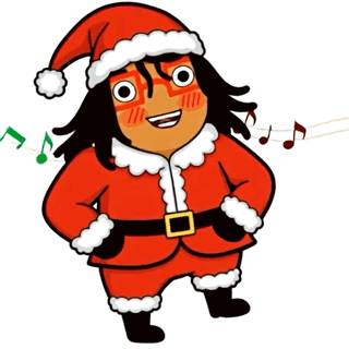 Santa Claus with Music Notes