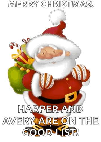 Santa Greeting Harper And Avery GIF